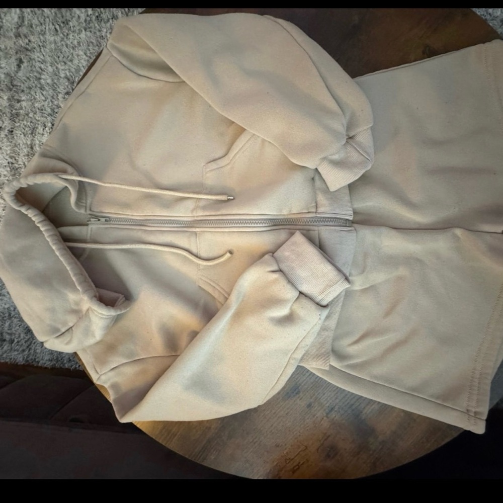 SHEIN Beige Shorts Sweatsuit